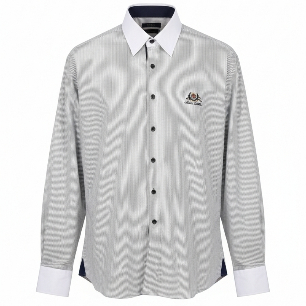 Absolute Rebellion Light Blue Pinstripe Mens SZ XXL Long Sleeve Button Up Shirt